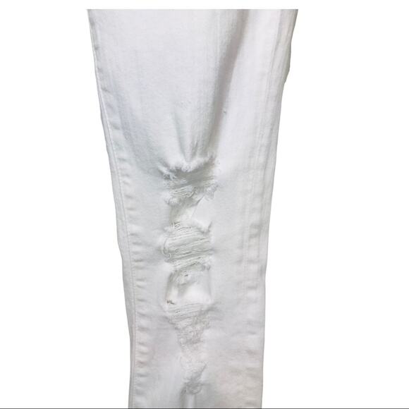 Frame Le Skinny De Jeanne White Distressed Jeans Skinny frayed hem - Picture 4 of 10